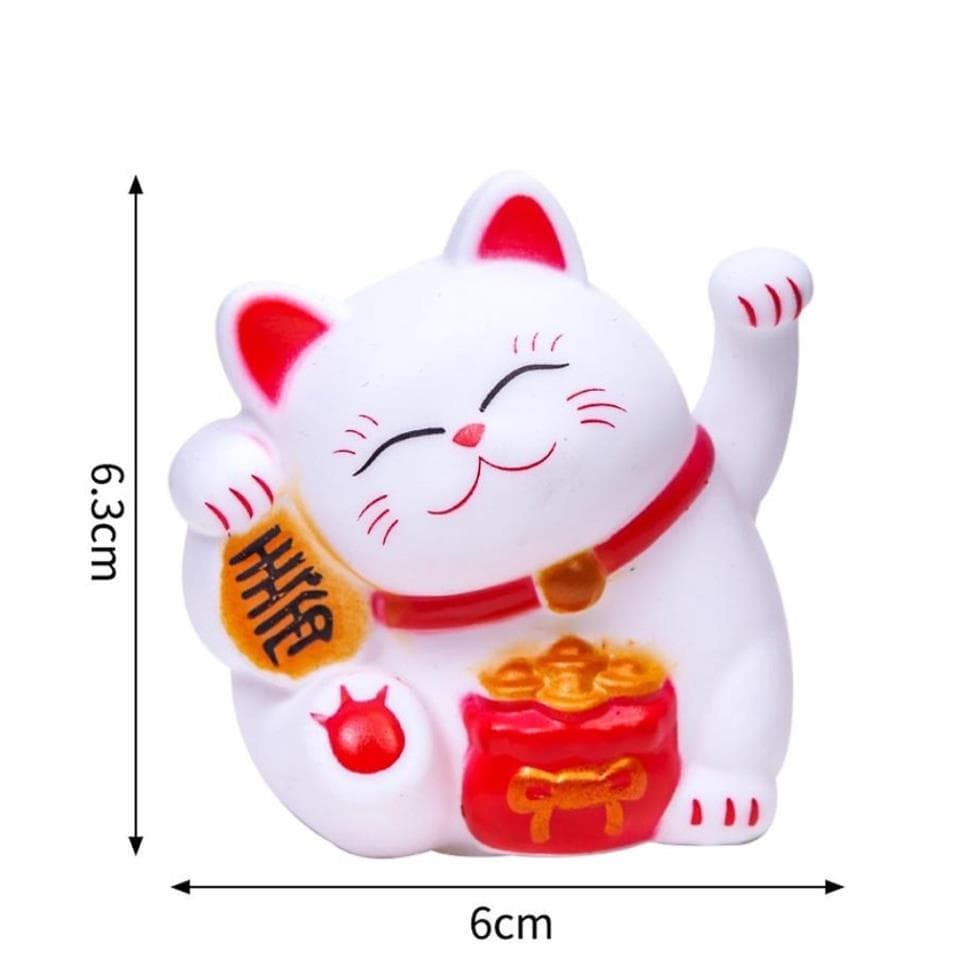 Combo 5 Mèo Thần Tài Vẫy Tay Trang Trí Bánh Kem, tháp oản, tháp bia.. hàng đẹp - Xinh Decor