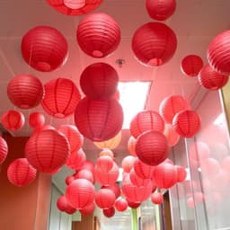 Đèn lồng giấy đỏ trang trí tết trung thu, sự kiện, lễ hội, khu du lịch, đền chùa giá rẻ nhiều kích thước - Xinh Decor 5