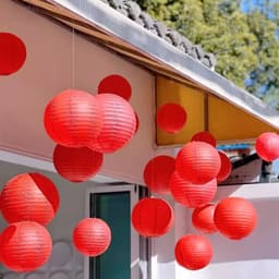 Đèn lồng giấy đỏ trang trí tết trung thu, sự kiện, lễ hội, khu du lịch, đền chùa giá rẻ nhiều kích thước - Xinh Decor 6