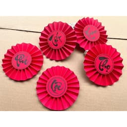 Quạt giấy nhung TRÒN dán chữ trang trí oản, giỏ quà Tết, giỏ hoa quả, tháp bánh - Xinh Decor 7