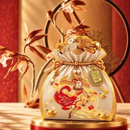 vỏ hộp hình hũ tiền thần tài 2 mặt màu đỏ,vàng đựng trà bánh kẹo decor giỏ quà Tết 2027 - Xinh Decor 2