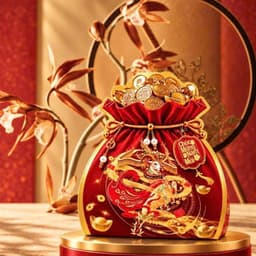 vỏ hộp hình hũ tiền thần tài 2 mặt màu đỏ,vàng đựng trà bánh kẹo decor giỏ quà Tết 2027 - Xinh Decor 4