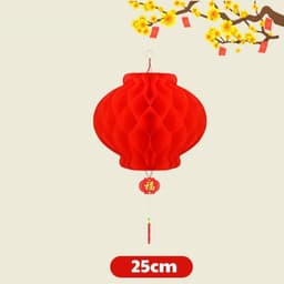 10 đèn lồng đỏ tổ ong mini nilong treo trang trí lễ Tết chống nước - Xinh Decor 7