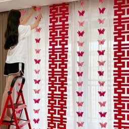 dải dây treo bướm 3D bằng giấy 2 kích thước decor trang trí nhà cửa, trang trí Tết - Xinh Decor 1