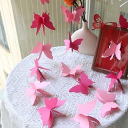 dải dây treo bướm 3D bằng giấy 2 kích thước decor trang trí nhà cửa, trang trí Tết - Xinh Decor 4