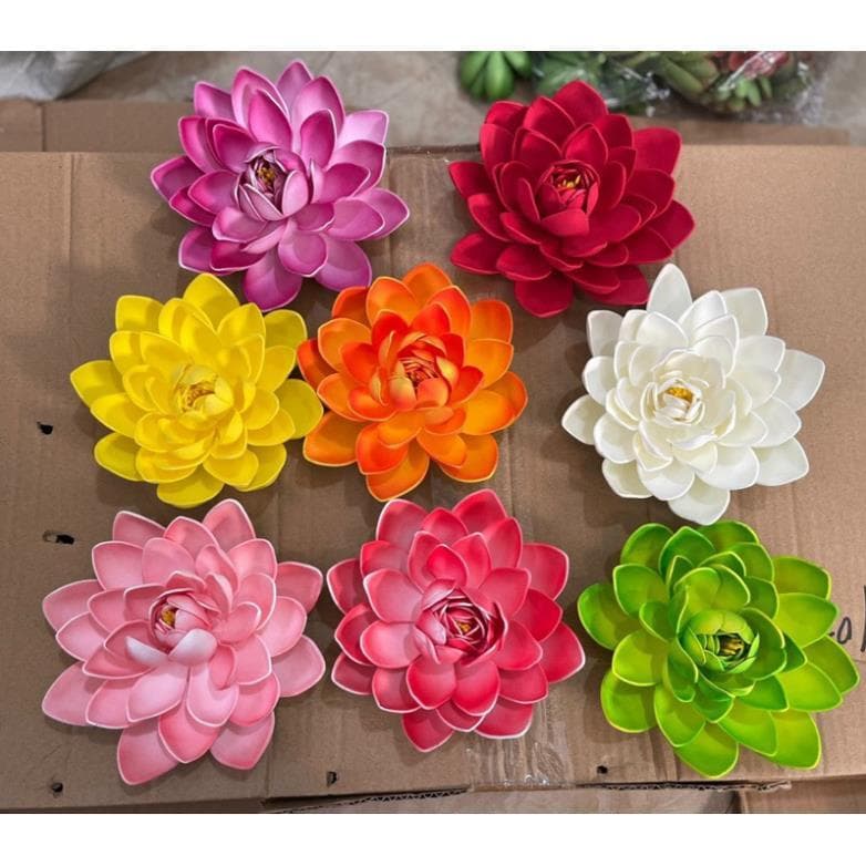 đầu bông hoa sen xốp rời trang trí,decor giỏ quà Tết - Xinh Decor