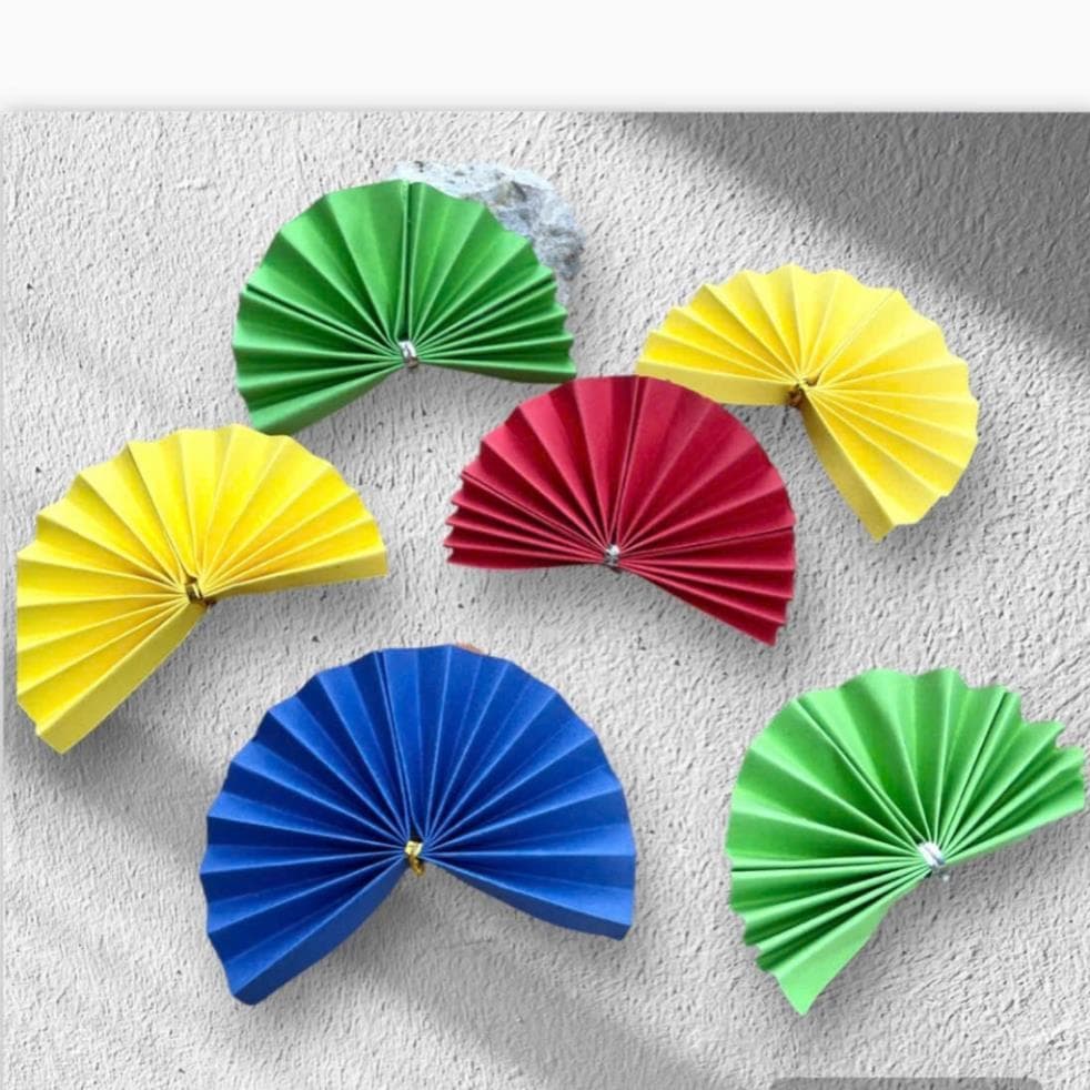 quạt giấy, rẻ quạt nửa làm oản,làm tháp bánh,trang trí ,decor hàng đẹp - Xinh Decor
