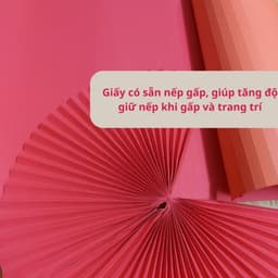 combo 10 giấy gập quạt có nếp sẵn kích thước 55x80cm có 3 màu decor trang trí tết - Xinh Decor 3