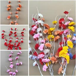 Lẻ 3 nhánh đào râu trang trí làm oản , tháp phụ kiện đẹp - Xinh Decor 2