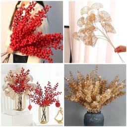 cành rẻ quạt,đào đông,cành táo đồng dài 75cm trang trí decor tết 2025 - Xinh Decor 1