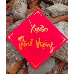 chữ thư pháp xuân phát tài, xuân phú quý...dán giấy đỏ (không nhũ) decor trang trí Tết hàng đẹp - Xinh Decor 5