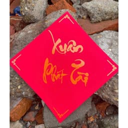chữ thư pháp xuân phát tài, xuân phú quý...dán giấy đỏ (không nhũ) decor trang trí Tết hàng đẹp - Xinh Decor 4