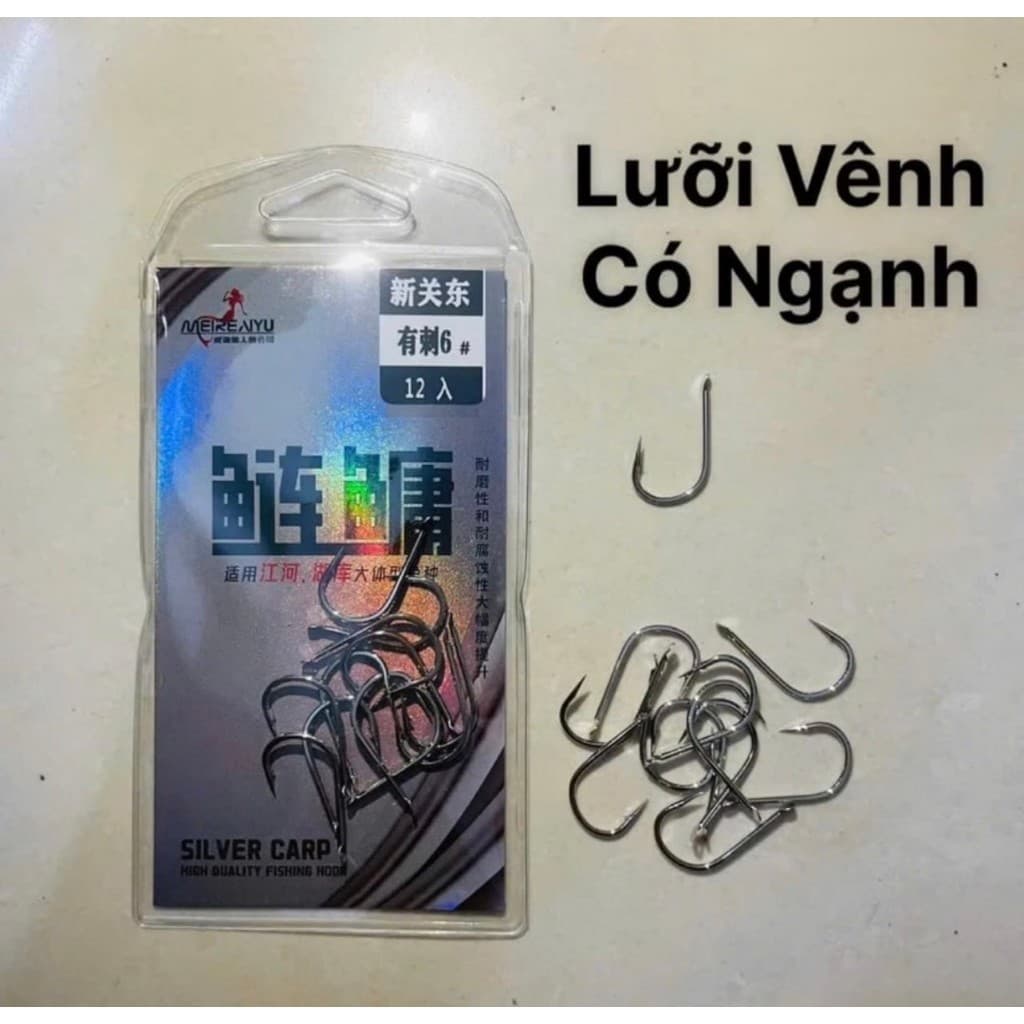[BAO GIÁ TOÀN SÀN] Lưỡi Mỹ Nhân Ngư Giao Long, Lưỡi Câu Cá Không Ngạnh Chuyên Đánh Trắm Cỏ, Chép, Chống Oải Tốt