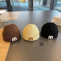 Mũ len thêu chữ M phong cách hàn quốc cho bé từ 0-2 tuổi 3