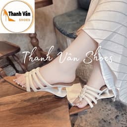 (X0197) Cao gót nữ bản ngang quai kẹp cao 5 phân_ Thanh Vân Shoes Cao gót/ dép thời trang 2
