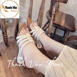 (X0197) Cao gót nữ bản ngang quai kẹp cao 5 phân_ Thanh Vân Shoes Cao gót/ dép thời trang 9