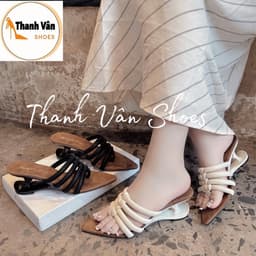 (X0197) Cao gót nữ bản ngang quai kẹp cao 5 phân_ Thanh Vân Shoes Cao gót/ dép thời trang 5