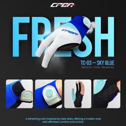 Găng Tay Bida CPBA V3 Tri-Core Series (Chính hãng) 3 Ngón Hở Ngón, Găng Bi A Chuyên Nghiệp Co Giãn Thoáng Khí 5