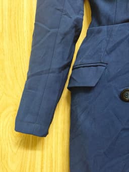 [2hand] Đầm tuyết mưa dáng vest xanh coban kéo khoá sườn có túi size M 4