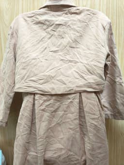 [2hand] Đầm nỉ nhung hồng dáng babydoll mặc như khoác được cúc ẩn size S 5