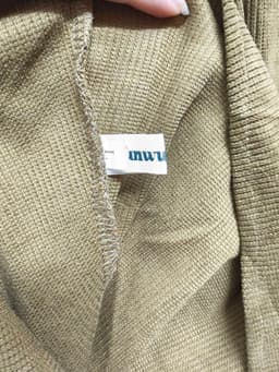 [2hand] Đầm nhung tăm rêu phối ren lông thỏ trắng buộc nơ cúc bọc eo chun sau size M L 4