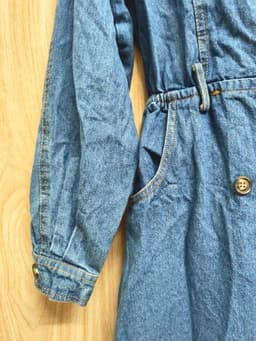 Đầm jean dáng vest eo chun mặc như khoác được có đỉa đeo đai freesize đến L 3