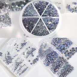 Set đá nail YHB trắng trong lấp lánh nhiều kích thước, túi 360 viên, 1500 viên hoặc khay 700 viên 6