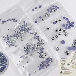 Set đá nail YHB trắng trong lấp lánh nhiều kích thước, túi 360 viên, 1500 viên hoặc khay 700 viên 5