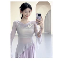 Áo tập múa cổ trang Áo múa truyền thống (ko kèm áo lót trong) 4