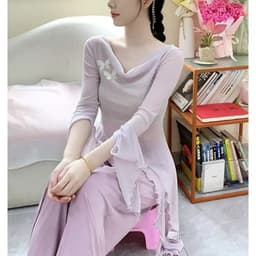 Áo tập múa cổ trang Áo múa truyền thống (ko kèm áo lót trong) 2