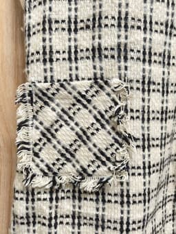 [2hand] Đầm dạ tweed lông mềm sát nách kéo khoá sau 2 túi có lớp lót size L XL 2