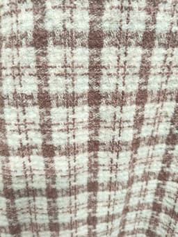 [2hand] Đầm dạ tweed lông sát nách kẻ hồng kéo khoá sau có lớp lót size XS S 4