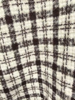 [2hand] Đầm dạ tweed lông sát nách kẻ nâu 1 lớp size L XL 4