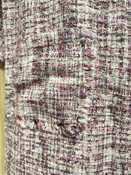 [2hand] Đầm dạ tweed mềm tím hồng 2 túi có lớp lót kéo khoá sau size M L nhỏ 3