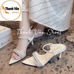 (G0356) Cao gót mũi nhọn dây quai xoàng 3 màu cao 5 phân_Thanh Vân Shoes_ Cao gót/ dép thời trang 4