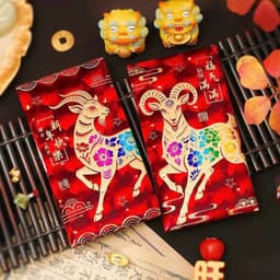 🧧 Set bao lì xì Tết 30 cái – dê vàng thành công, rước lộc đầu năm lì xì tết đỏ sang trọng 🧧 2027 may mắn 4