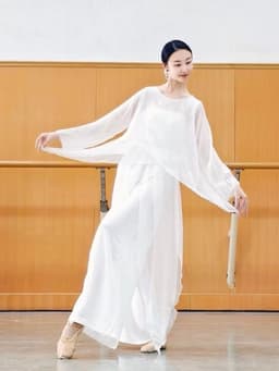 (Hàng sẵn) Áo tập múa cổ trang Áo múa truyền thống (ko kèm áo lót trong) 6