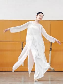 (Hàng sẵn) Áo tập múa cổ trang Áo múa truyền thống (ko kèm áo lót trong) 7