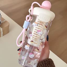 Bình Nước Nhựa Đi Học Có Ống Hút Chống Sặc Hoạt Hình Đáng Yêu Cao Cấp 6