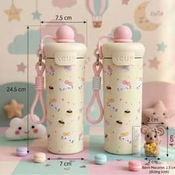 Bình Nước Nhựa Đi Học Có Ống Hút Chống Sặc Hoạt Hình Đáng Yêu Cao Cấp 7