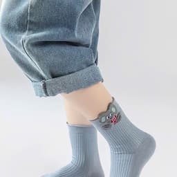 Set 10 Đôi Tất Trẻ Em Chất Cotton Mềm Mại Êm Chân Thoáng Khí 1-10 tuổi 4