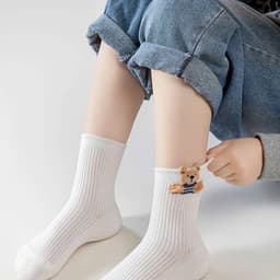 Set 10 Đôi Tất Trẻ Em Chất Cotton Mềm Mại Êm Chân Thoáng Khí 1-10 tuổi 3