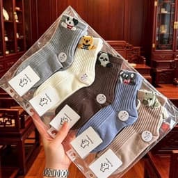 Set 10 Đôi Tất Trẻ Em Chất Cotton Mềm Mại Êm Chân Thoáng Khí 1-10 tuổi 1