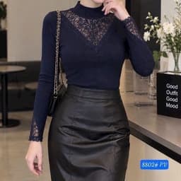 Áo Giữ Nhiệt Thun Tăm Mix Ren Siêu Ấm 1