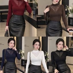 Áo Giữ Nhiệt Thun Tăm Mix Ren Siêu Ấm 5