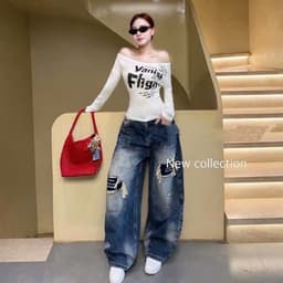 Áo thun lệch vai in chữ cá tính 2