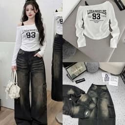 Áo thun dài tay lệch vai số 93 3