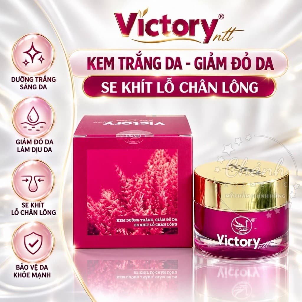 Kem Victory Cao Cấp Dưỡng Trắng, Giảm Đỏ Da, Phục Hồi Và Tái Tạo, Giữ Ẩm, Se Khít Lỗ Chân Lông 15g