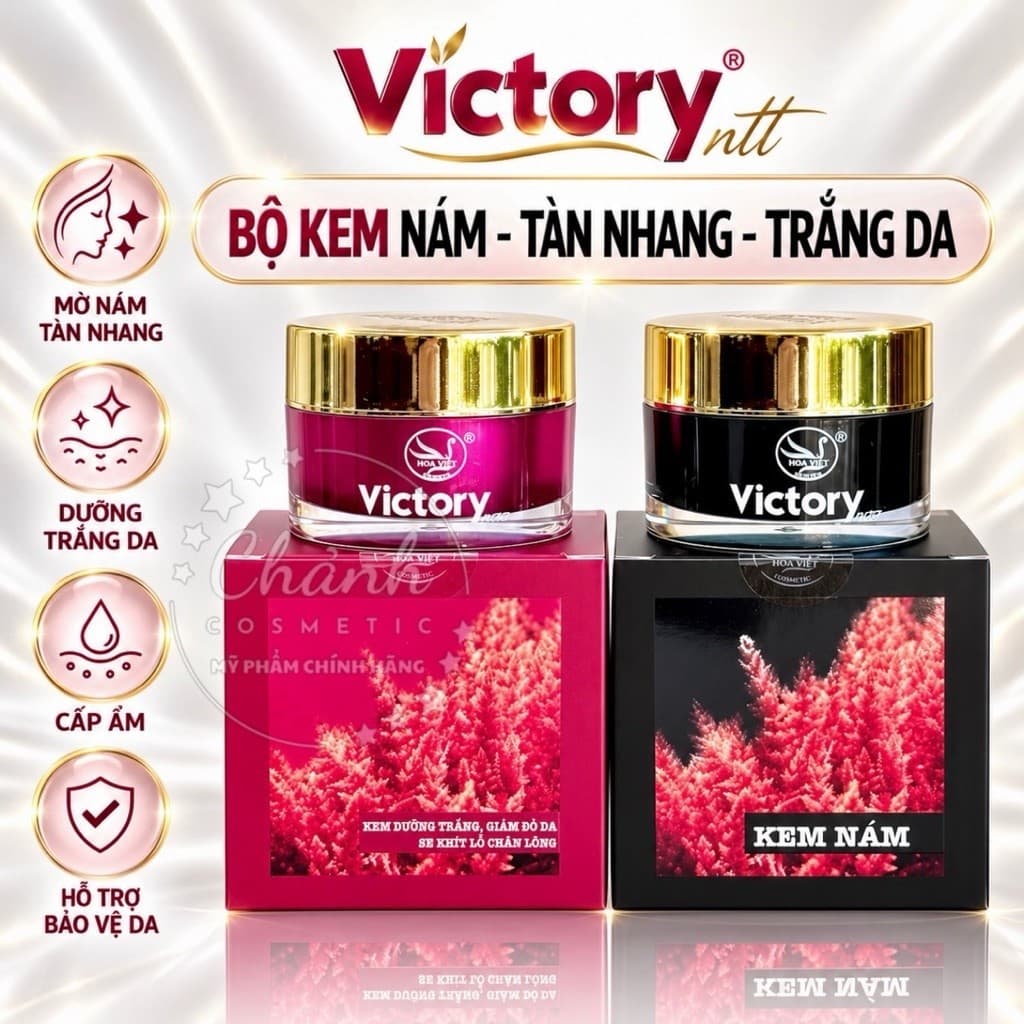 Bộ Kem Victory Cao Cấp Dưỡng Trắng Da, Mờ Nám, Tàn Nhang, Giảm Đỏ Da, Phục Hồi Và Tái Tạo 15g