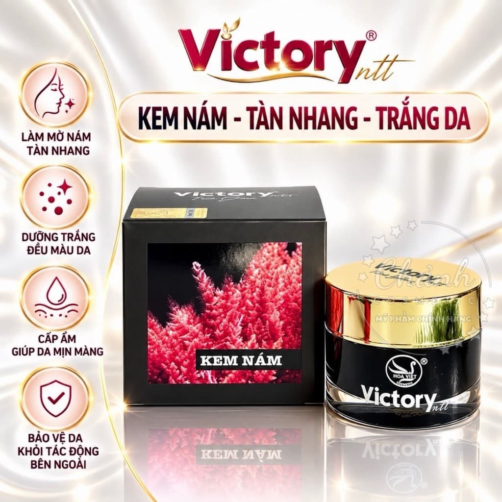Kem Victory Cao Cấp Ngừa Nám, Tàn Nhang, Đốm Đen, Dưỡng Trắng Da, Se Khít Lỗ Chân Lông 15g